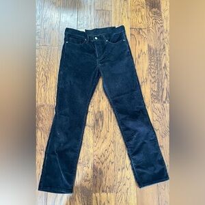 Levis 314 Womens Shaping Straight Corduroy Black Pants, Size 31x30